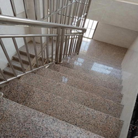 Dalles et carreaux en granit rouge naturel poli de Chine pour la décoration de sols, murs et escaliers avec garantie de 5 ans