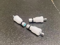 Pièces clés de vente chaude auto-développées Suye pour briquet électrique de poche à silex Valve de buse à débit permanent en plastique blanc