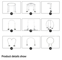 Support d'étagère rétractable réglable en alliage d'aluminium Supports de fleurs artificielles pour décoration murale de mariage de cerf Support de fond pour tuyau drapé