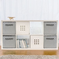 Paniers en Cube pliables 6 pièces, paniers de rangement pliables à motif de Chevron