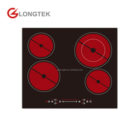Kompor Listrik Inframerah Rumah Tangga Terintegrasi dengan 4 Zona Memasak Kontrol Sentuh Sensor 6000W
