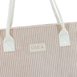 Factory Personalized Striped Fabric Corduroy Tote <strong>Bag</strong> Custom Logo Lady <strong>Bags</strong> with Logo - Product Image 6