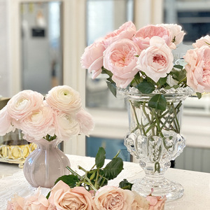 M-V01 petit Vase de fleurs en verre romain transparent, Vase de fleurs artificielles pour la décoration de Table de mariage - Product Image 5