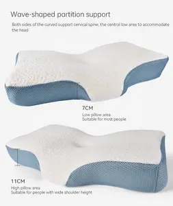 Ergonomics Adjustable Comfort Non-toxic Almohada Memory Foam Pillow Removable Cover For Bed Memory Pillows