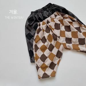 Pantalones de Invierno para Bebé, Cálidos, con Diseño de Cuadrícula de Diamantes, Pantalones Casuales Unisex para Recién Nacidos - Product Image 4