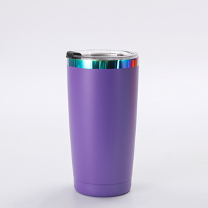 แก้วเก็บความร้อนสุญญากาศ 20 ออนซ์ ภายในสแตนเลส ภายนอกพลาสติก ปลอดสาร BPA เป็นมิตรกับสิ่งแวดล้อม แก้วน้ำสำหรับเดินทาง - Product Image 2