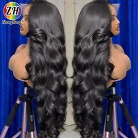 Pelucas de Cabello Humano Ondulado Peruano Natural, Densidad 250%, 40-42 Pulgadas, Pelucas Frontales HD Lace 13x6, Pelucas Frontales 13x4, Pelucas con Cierre sin Pegamento para Mujer