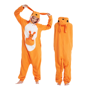 Pijama de Forro Polar con Estampado de Animales para Adultos Unisex, Disfraz de Cosplay, Ropa de Dormir con Capucha, Cuello con Capucha, Suave, de Manga Larga - Product Image 1