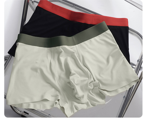 Wholesale Men's Modal Underwear Solid Color Seamless <strong>Boxer</strong> <strong>Briefs</strong> Mid Rise Breathable Bulk Order - Product Image 5