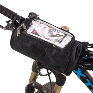 Bicycle Touchscreen Phone Bag Handlebar Bag Waterproof Black Front Beam Bag For Outdoor Mountain <b>Bike</b> - Product Image 2