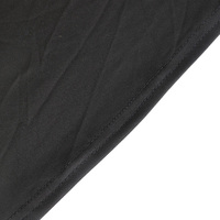 Noir Ondulé Spandex Ajusté Rectangle 1 Pièce Nappe Jupe De Table Extensible Jupe De Table Couverture avec Volants