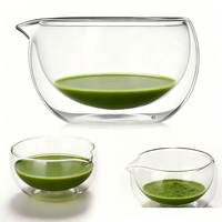 Bol à matcha en verre à double paroi avec logo personnalisé 350ML 500ML
