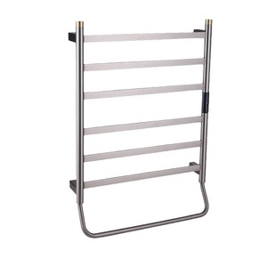 Scaldasalviette da Bagno a Parete in Acciaio Inox Cromato, Design Moderno, <span class=keywords><strong>Dimensioni</strong></span> 55x51x11cm, 220V 24W - Product Image 5
