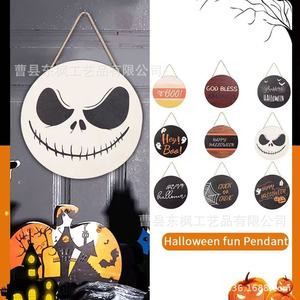 ป้ายไม้ติดผนังวันฮาโลวีนรูปผีการ์ตูนสำหรับตกแต่งบ้านในงานปาร์ตี้ - Product Image 3