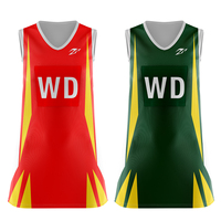 Individuell Bedruckte Sublimations-Netballkleider in Gelb Großhandel Schnelltrocknender Stoff Blanko Damen-Netballuniform-Kleider