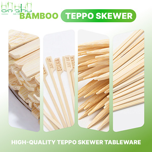 Nouvelles brochettes jetables en bambou Teppo de 12 cm pour barbecue - Product Image 3