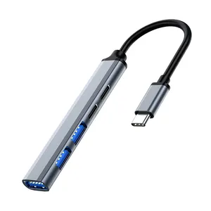 5 ב 1 סוג C יציאת Ultra-Slim נתונים USB רכזת העברת כדי 65W פ"ד סוג c USB 2.0 3.0 תחנת עגינה עבור MacBook Mac Pro Mac mini