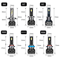 Phare LED YHKOMS X14 Super Lumineux 4400LM 60W Puce 3570 Blanc 6000K Multiples H1 H7 H11 H4 H13 9004 9007 9005 9006 9012 5202