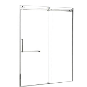 Bandeja rectangular de vidrio transparente moderna, sin marco, vidrio templado recto, cuarto de <span class=keywords><strong>ducha</strong></span>, deslizante, plegable, puerta de baño, pantalla de cabina - Product Image 4