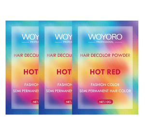 Polvo Decolorante y Aclarante Profesional 10g Rojo, Tinte para el Cabello con Nutrición, Muestra Gratis, Permanente para Todo Tipo de Cabello - Product Image 1