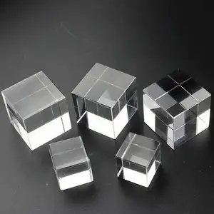 JY Haute Qualité k9 Blanc Cube Cristal 3d Laser Gravé Personnalisé pour Cadeau Souvenir