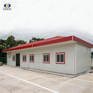 CGCH Casa Prefabricada Tipo Bungalow, Resistente a Huracanes, con Techo Rojo Temporal, para Campamentos <span class=keywords><strong>de</strong></span> Trabajo, Alojamiento para Estudiantes, Contenedor <span class=keywords><strong>de</strong></span> 20 Pies - Product Image 1
