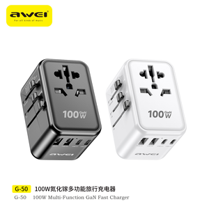 Pd 100W Gan Multi-Port Compact Mobile Phone Universal Chargers Worldwide <b>US</b> <b>UK</b> EU AU Wall Travel Adapter - Product Image 2
