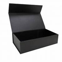 Boîte d'emballage en carton noir personnalisée avec couvercle magnétique pour draps de lit