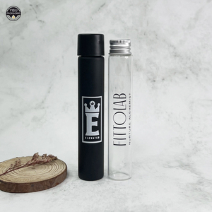 High Quality Clear Black Glass <strong>Tube</strong> With Screw Cap 20mm Dia <strong>X</strong> 110mm Height - Product Image 3