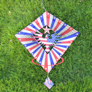 Amerika Adelaarsvlag Decor Metalen Hangende Kleurrijke Tuin Windspinner Voor Tuin Decor Usa <span class=keywords><strong>Wind</strong></span> <span class=keywords><strong>Spinners</strong></span> Eagles - Product Image 5