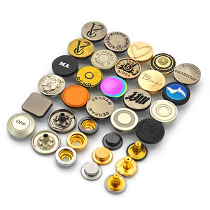 KUNSHUO Logo personnalisé 4 parties bouton pression Rectangle motif métal presse vêtements de l'usine de bouton technique de placage d'or - Product Image 5