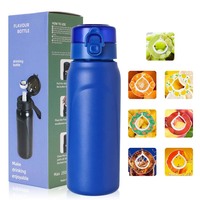 Bouteille d'eau aromatisée en acier inoxydable 750 ml avec logo personnalisable, bouteille d'eau aromatisée personnalisable avec compartiment à arôme pour la consommation