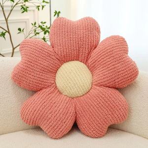 Beş-Petal çiçek Macaron tasarım yastık süper yumuşak peluş ev kanepe dekoratif sandalye bebek için sınır ötesi stres giderici - Product Image 5