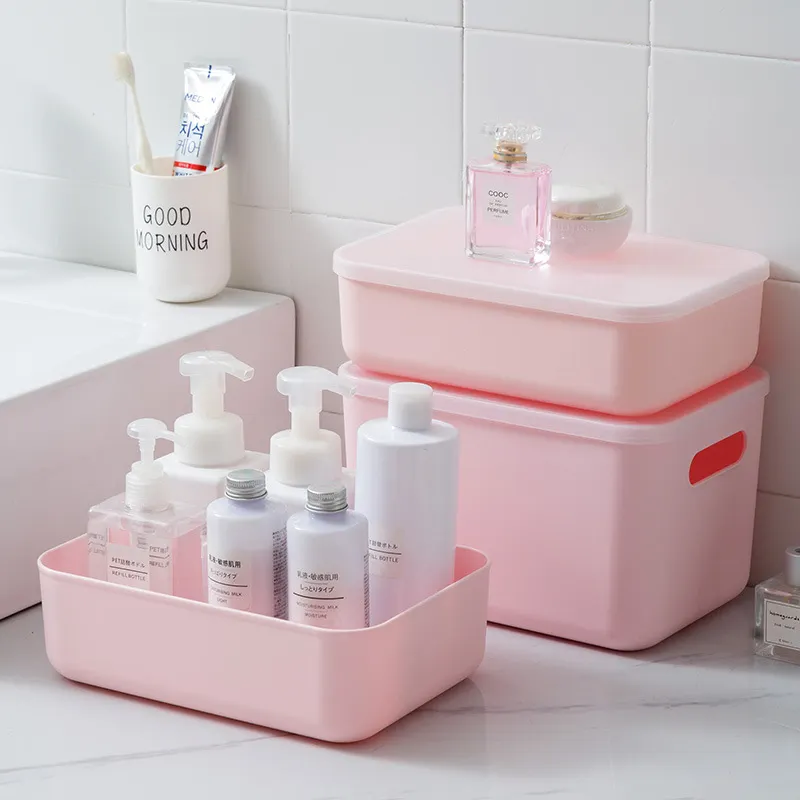 SHIMOYAMA tiroir de bureau en plastique rose armoire placard boîte de rangement empilable articles divers Cube organisateur