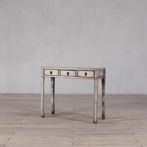 <span class=keywords><strong>Bureau</strong></span> en bois laqué <span class=keywords><strong>blanc</strong></span> chinois traditionnel à 3 tiroirs, table <span class=keywords><strong>console</strong></span> multifonctionnelle pour la maison - Product Image 4
