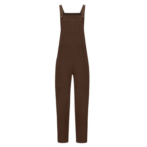 Combinaisons vintage sans manches oversize pour femmes-Combinaison en coton et <span class=keywords><strong>lin</strong></span> avec poches - Product Image 6