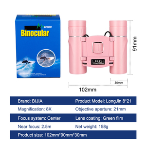 Bijia 8X21 Mini Gấp Đồ Chơi Ống Nhòm Chuyên Nghiệp Opera Săn Bắn Du Lịch Ống Nhòm Màu Hồng Sản Phẩm OEM - Product Image 3