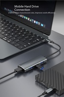 Hub USB 3.0 Type C, adaptateur de transfert de données et de charge, câble OTG, alliage d'aluminium, 4 ports, station d'accueil pour ordinateur portable, USB3.0, tablette, en stock