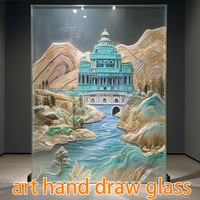 Proveedor de Ventanas de Vidrio PU Directo de Fábrica, Proveedor de Vidrio Artístico Pintado a Mano, Artesanía de Vidrio de Color Dibujada a Mano Personalizada, Ventana Colgante
