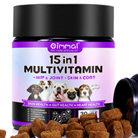 Oimmal 30 Soft Chews, compléments vitaminiques, multivitamines 15-en-1, soutien de l'immunité, de la digestion, de la santé des articulations et du cœur pour chiens