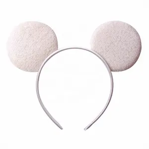New Fashion Glitter Sequin Mouse Ears Hair Band Women Girls Chic Delicate Headband Hairband DIY Hair Accessories