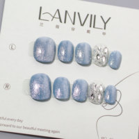RONIKI Faux Ongles Press-On Faits Main, Design Personnalisé, Réutilisables, Faible MOQ, Fournitures de Gros pour Salons – Vente Chaude