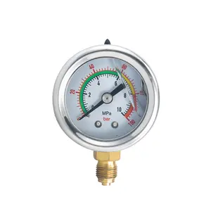 PCP Paintball Air Vertical Manometer For Fill Station Double-Range 400bar / 6000psi High Pressure Gauge 1/8npt
