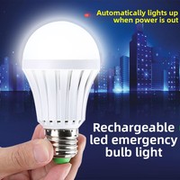 DEBAOBULB Lot de 1 ampoule LED d'urgence rechargeable alimentée par batterie 6000K lumière du jour E26 85-265V 15W 1200mAh IP30 JFY-15W