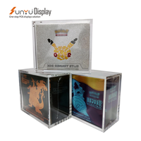 Boîte de jeu ETB en acrylique transparent Booster Boîte de présentation de stockage Pokmon Boîte magnétique en acrylique avec couvercle