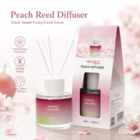 Diffuseur de parfum OEM ODM 50 ml à la pêche, huile essentielle botanique, bouteille écologique, désodorisant longue durée, décoration de luxe
