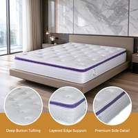 Matelas à ressorts ensachés Queen/King Size, directement de l'usine, avec isolation des mouvements et soulagement de la pression, pour la maison, l'appartement et l'hôtel