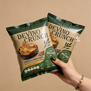 Bolsas de Embalaje de Aluminio con Sellado Trasero y Limpieza de Nitrógeno, Impresas a Medida, MOQ Bajo, para Chips, Nueces y Snacks Secos - Product Image 5