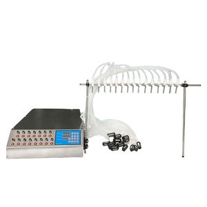 Machine de remplissage semi-automatique de bureau à 15 buses pour huile de poisson, parfum, lait, huile essentielle, boisson, eau et liquides - Product Image 1