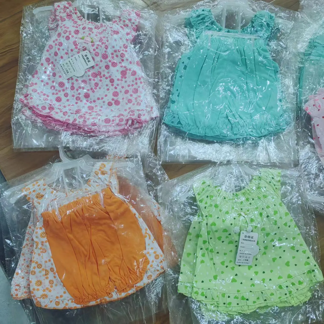 Ropa de algodón puro para bebé, traje ligero y transpirable, conjunto de 2 piezas, conjuntos de ropa para niño pequeño, overstock de marca